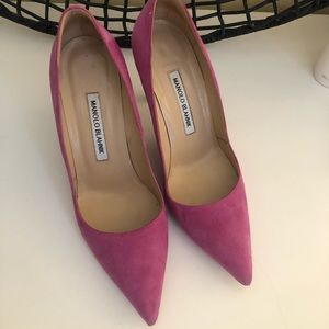 Manolo Blahnik Suede BB Pumps